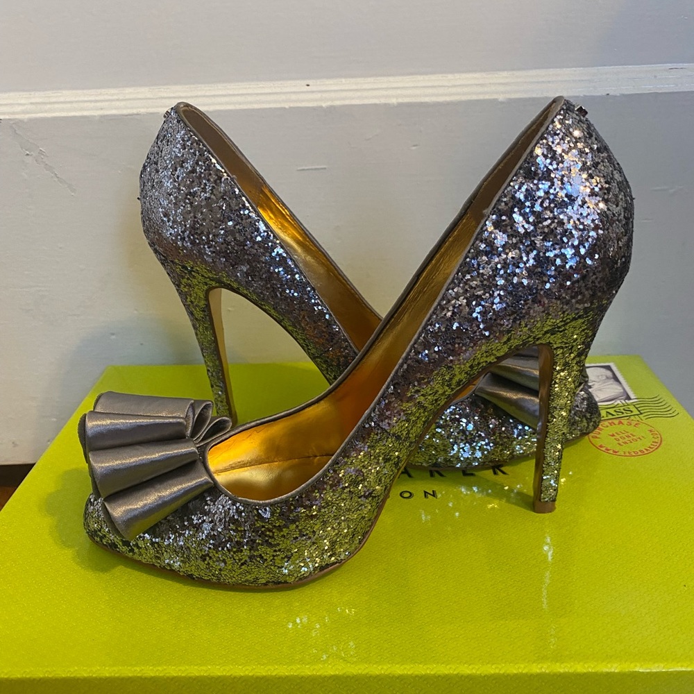 Ted Baker London Silver Sparkly Sequin Heels